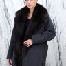 Полупальто зимнее кашемировое, отделка ворот мех финский песец. Арт.6038 РТ-10357