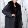 Полупальто зимнее кашемировое, отделка ворот мех финский песец. Арт.6038 РТ-10357