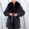 Полупальто зимнее кашемировое, отделка ворот мех финский песец. Арт.6038 РТ-10357