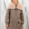 Пуховик утепленный (100% пух) , ворот мех песца. Артикул 9952 РТ-8913