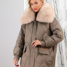 Пуховик утепленный (100% пух) , ворот мех песца. Артикул 9952 РТ-8913